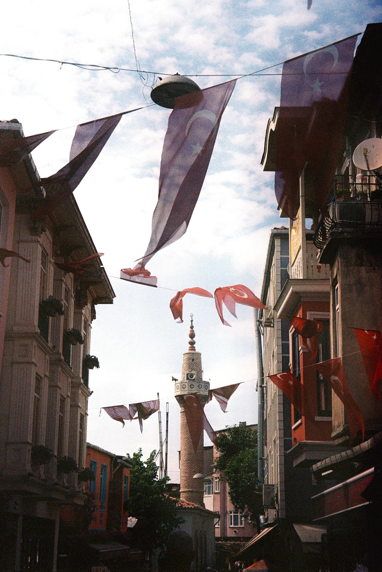 Flags over the street, Istanbul