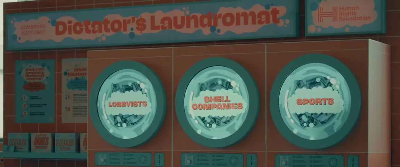 Dictator's Laundromat installation by the Human Rights Foundation at the Oslo Freedom Forum