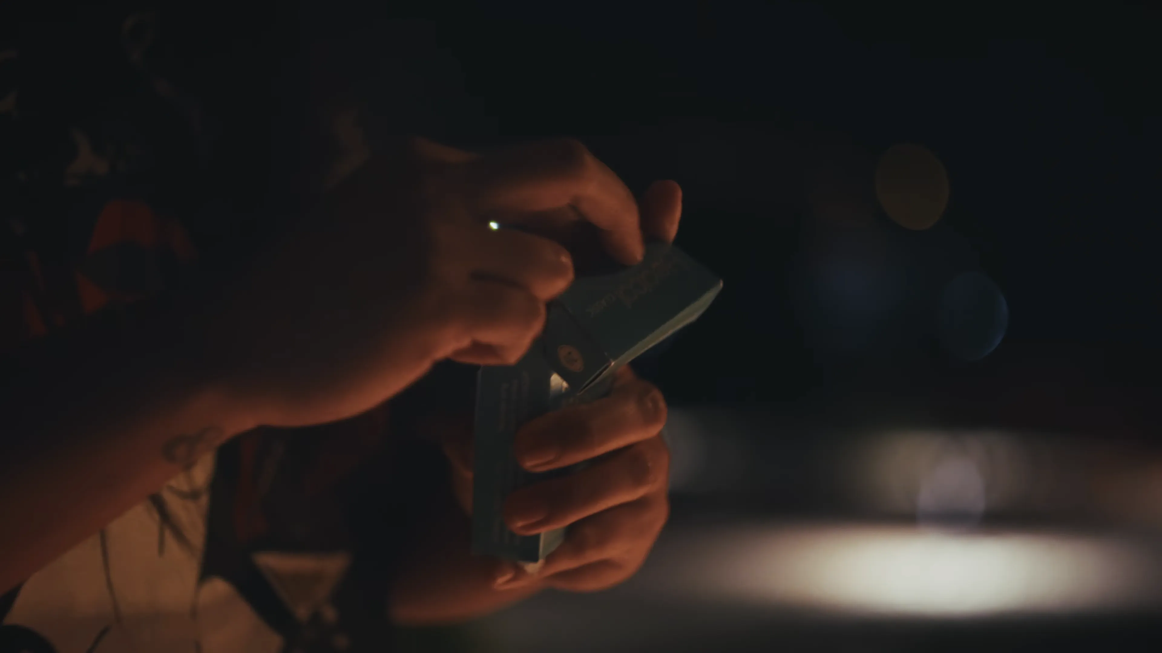 Cinematic frame featuring elegant camera operation and mastery of light, shadow, and visual texture